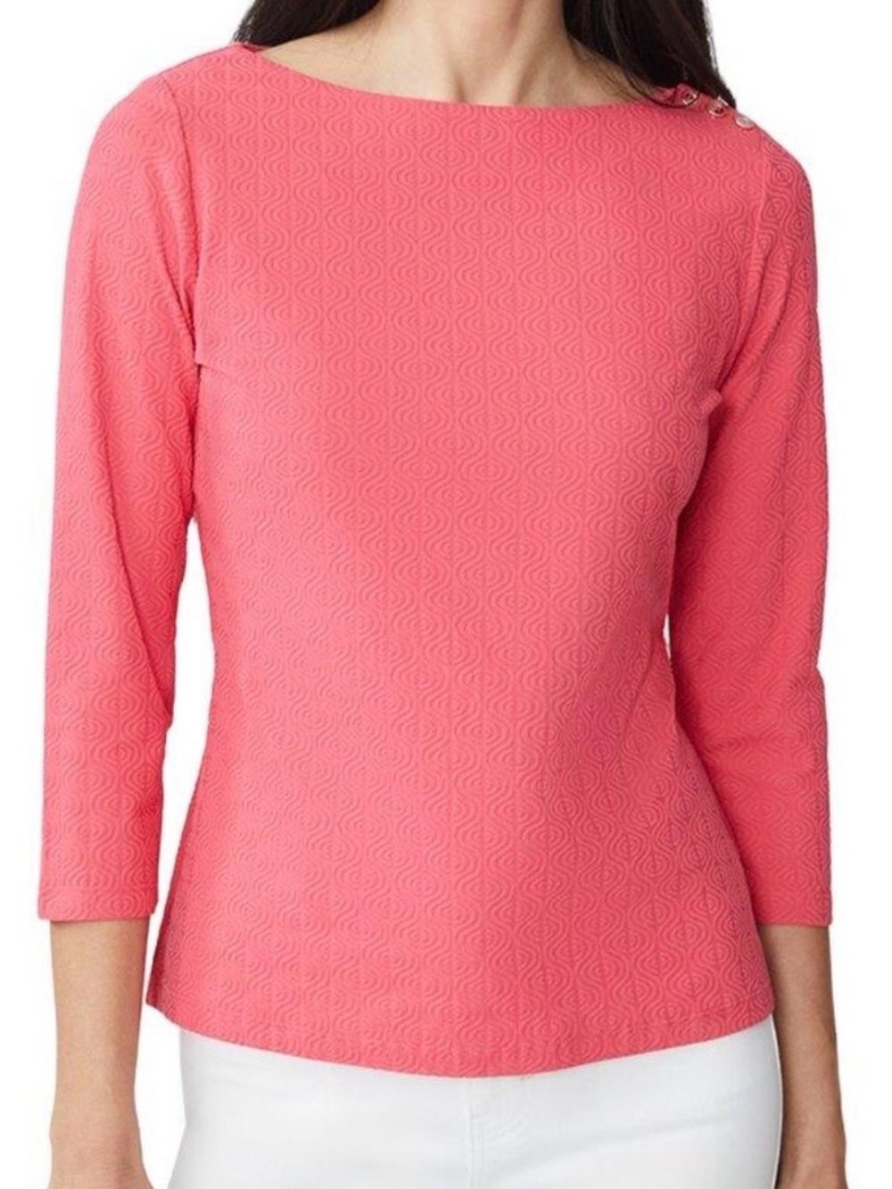 J McLaughlin NWT Coral Boatneck Top Sz S